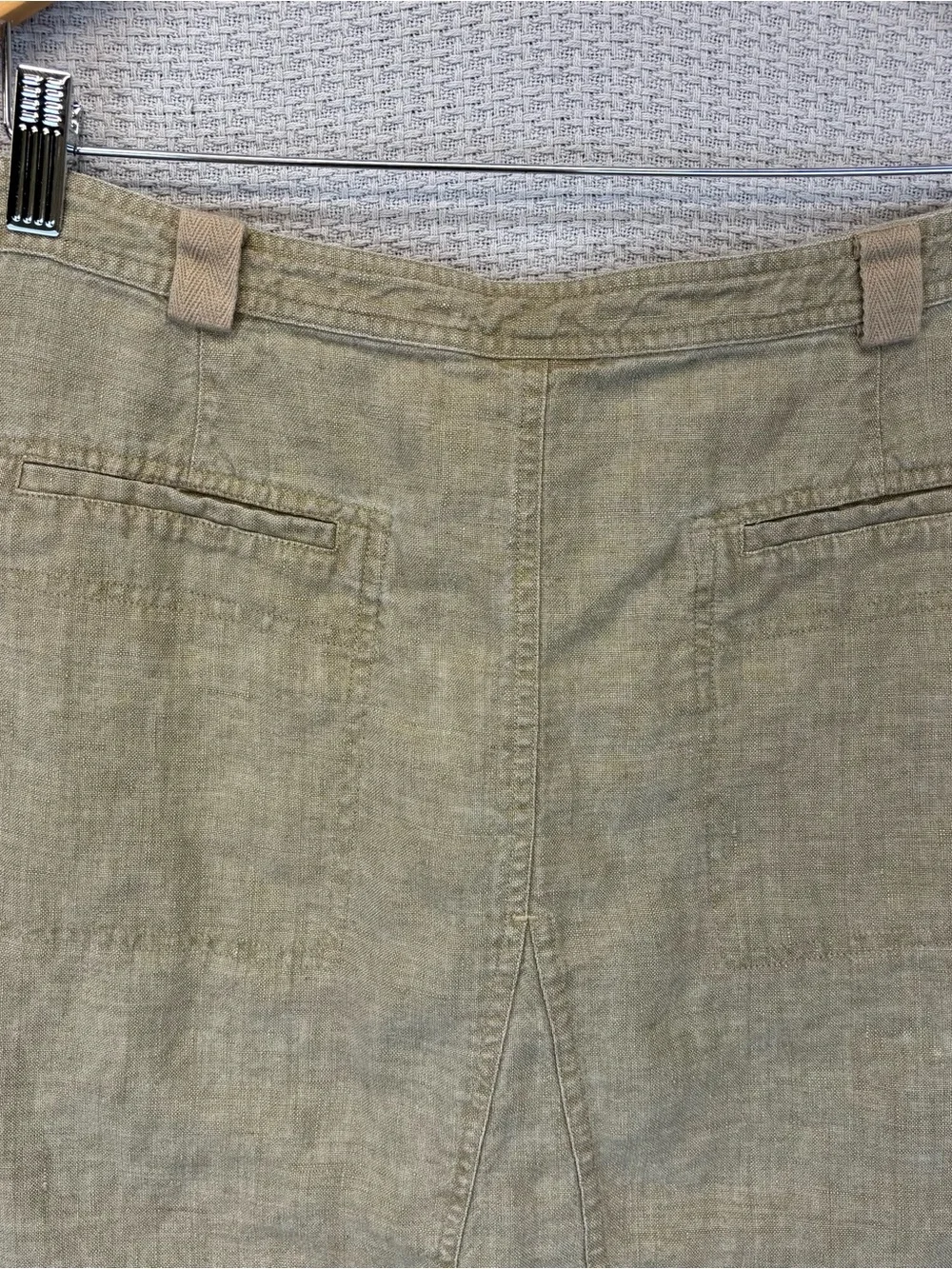 J. Jill 100% Linen Skirt Women’s Plus 18 Beige Khaki Casual Summer Minimalist